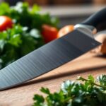 Electric carving knife on a wooden cutting board.